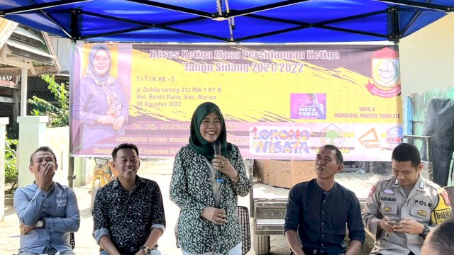 Anggota DPRD Makassar, Nurul Hidayat serap aspirasi Warga Kelurahan Bonto Rannu, Senin (8/8/2022).