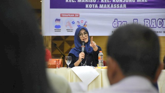 Ketua Komisi D DPRD Sulsel, Andi Rachmatika Dewi sosialisasikan Perda Rencana Tata Ruang Wilayah Sulsel 2022-2041, di Hotel Khas Makassar, Jalan Andi Mappayukki, Senin (15/8/2022).
