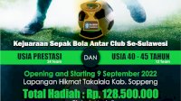 42 Klub akan Berlaga di Piala Marioriwawo Cup yang Digelar Smanca Soppeng