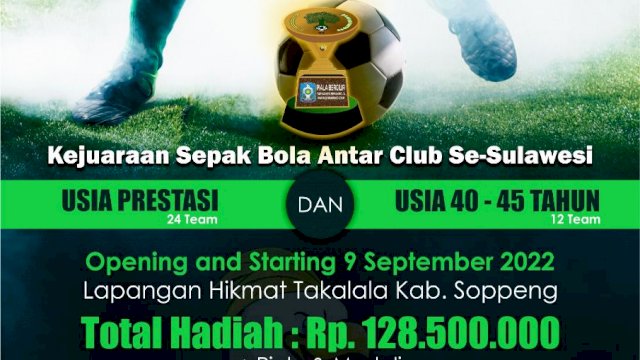 42 Klub akan Berlaga di Piala Marioriwawo Cup yang Digelar Smanca Soppeng