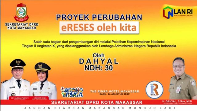 DPRD Makassar Perkenalkan Applikasi eRO&rsquo;TA, Dahyal: Masyarakat Bisa Peran Aktif