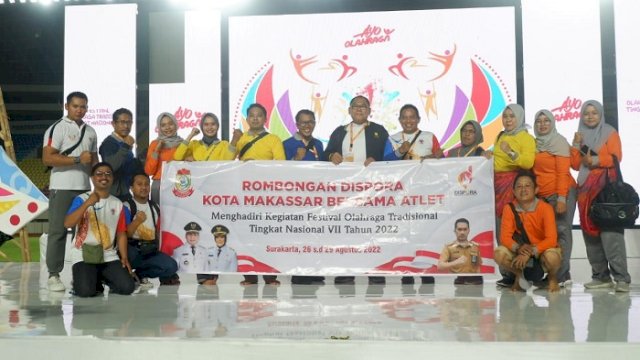 Dispora Makassar dan Atlet Raih Peringkat ke-5 Festival Olahraga Tradisional di Surakarta