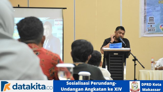 Anggota DPRD Makassar, Arifin Dg Kulle sosialisasikan Perda Perlindungan, Pemberdayaan Pasar Tradisional dan Penataan Pasar Modern, di Hotel Khas Makassar, Kamis (8/9/2022).