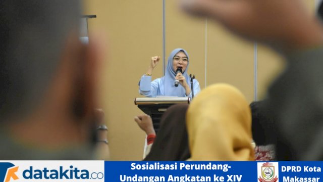 Anggota DPRD Makassar, Budi Hastuti sosialisasikan Perda Tanggung Jawab Sosial dan Lingkungan Perusahaan (TJSLP), di Hotel Khas Makassar, Jl Andi Mappanyukki, Jumat (9/9/2022).