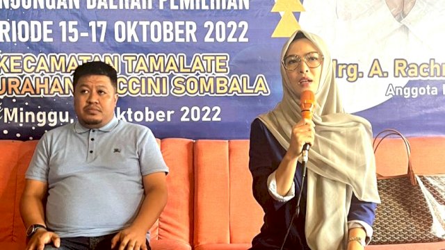 Ketua Komisi D DPRD Sulsel, Andi Rachmatika Dewi menjawab keluhan warga saat Kunjungan Dapil (Kundapil) di Kelurahan Maccini Sombala, Kecamatan Tamalate, Minggu (16/10/2022).