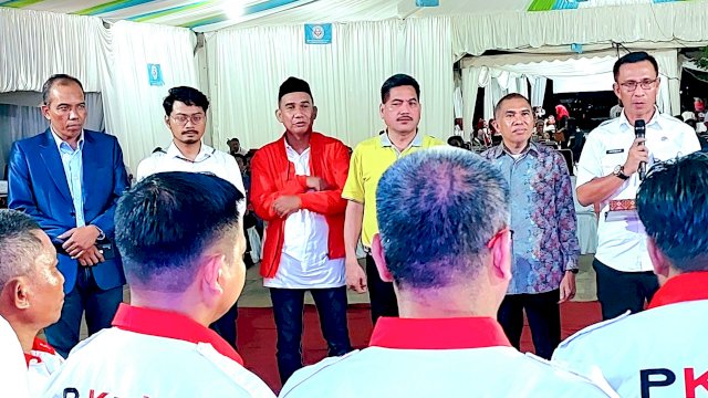 Ketua DPRD Makassar, Rudianto Lallo menghadiri pengukuhan Dewan Pengurus Pusat PKMP, di Taman Maccini Sombala, Kecamatan Tamalate Kota Makassar, Kamis (26/10/2022). 