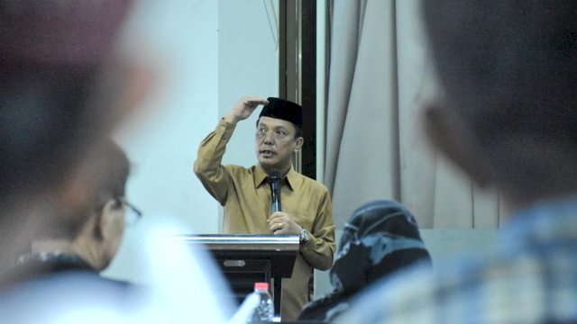 Anggota DPRD Makassar, Abd Wahab Tahir sosialisasikan Perda Penyelenggaraan Pendidikan, di Hotel Royal Bay, Jalan Sultan Hasanuddin, Senin (7/11/2022).