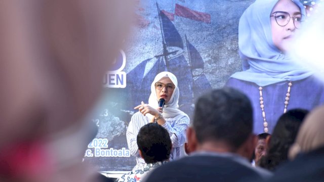Ketua Komisi D DPRD Sulsel, Andi Rachmatika Dewi serap aspirasi Warga Kelurahan Timungan Lompoa, Kecamatan Bontoala, Makassar, Minggu (20/11/2022).