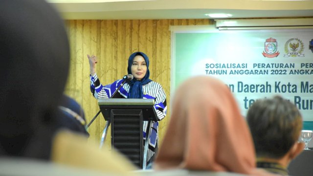Anggota DPRD Makassar, Rezki sosialisasikan Perda Rumah Susun, di Hotel Karebosi Premier, Jumat (25/11/2022).
