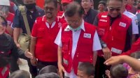 Ketua Umum PMI Jusuf Kalla Kunjungi Korban Gempa Cianjur