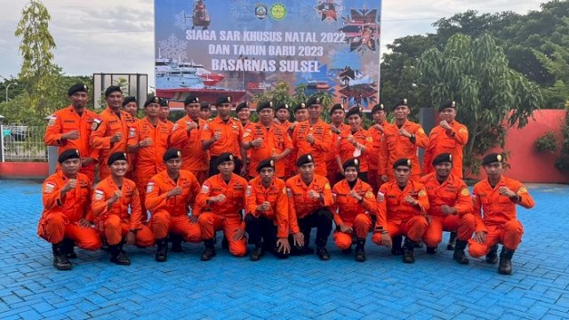 Personel Basarnas Sulsel. Sebanyak 134 personel Basarnas Sulsel dilibatkan dalam operasi Nataru.