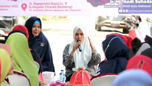 Wakil Ketua DPRD Makassar, Andi Suhada Sappaile serap aspirasi warga Kelurahan Buakana, Kamis (1/12/2022).