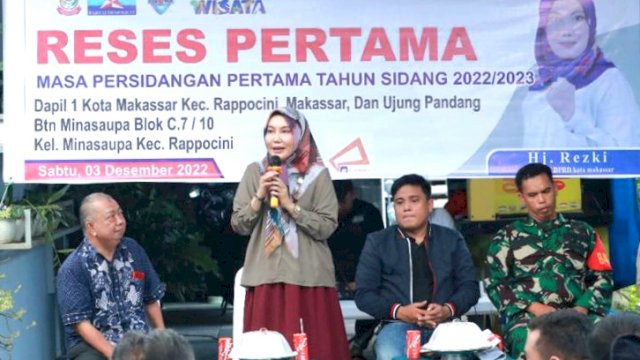 Anggota DPRD Makassar, Rezki serap aspirasi Warga Minasaupa, Sabtu (3/12/2022).