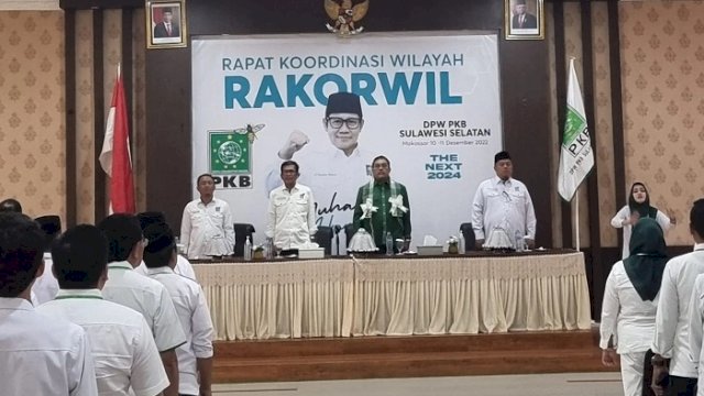 Rakorwil PKB Sulsel, Minggu (11/12/2022).