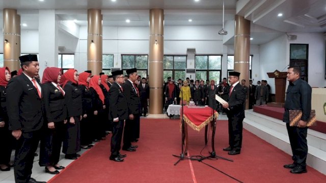 77 Pejabat Pemkab Gowa Dilantik, Begini Pesan Wabup Abd Rauf Malaganni