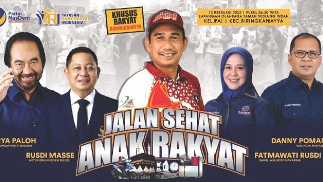 Digelar Besok, Pendaftar Jalan Sehat Anak Rakyat di Kecamatan Biringkanaya Tembus 20 Ribu