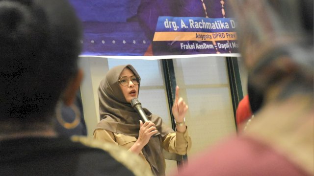 Ketua Komisi D DPRD Sulsel, Andi Rachmatika Dewi melaksanakan Pengawasan Penyelenggaraan Pemerintah Daerah dalam rangka Monitoring APBD Provinsi Sulawesi Selatan, di Kelurahan Maricayya, Kecamatan Makasar, Jumat (24/3/2023).