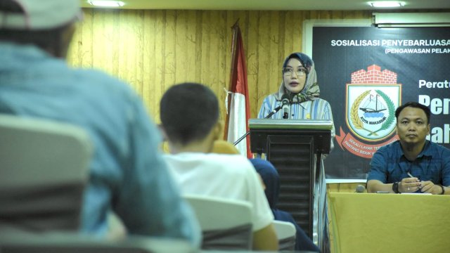 Anggota DPRD Makassar, Rezki sosialisasikan Perda Pencegahan dan Penanggulangan Bahaya Kebakaran, di Hotel Karebosi Premier, Jl Jenderal M Jusuf, Jumat (31/3/2023).