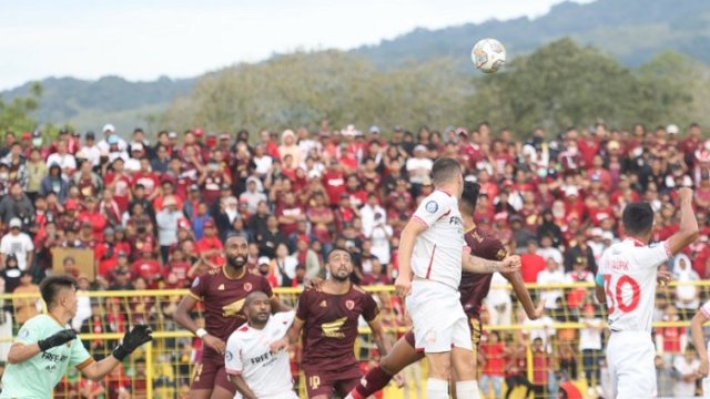 PSM Makassar berhasil menundukkan Persis Solo saat laga di Stadion Gelora B.J Habibie, Parepare, Minggu (5/3/2023). (psm makassar)