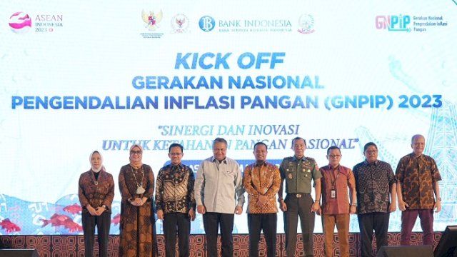 Kick Off Gerakan Nasional Pengendalian Inflasi Pangan (GNPIP) 2023 di Balai Prajurit Jenderal M Yusuf, Ahad, 5 Maret 2023.