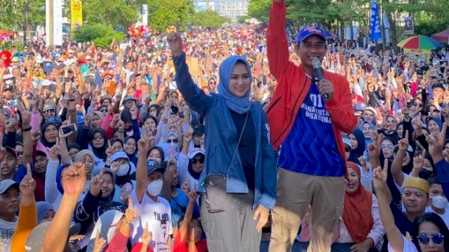 Dipimpin Rudianto Lallo, Peserta Jalan Sehat Anak Rakyat di Panakkukang Membeludak