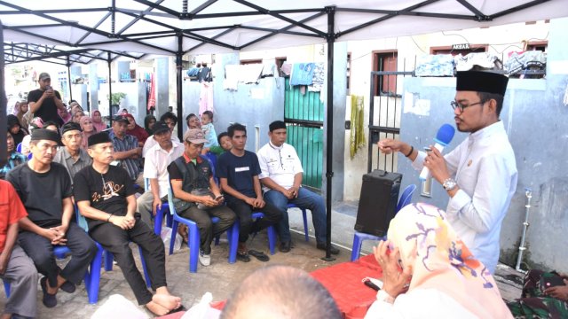 Anggota DPRD Makassar, Sahruddin Said serap aspirasi Warga Rappokalling, saat Reses Kedua Maaa Persidangan 2022/2023, Rabu (12/4/2023).