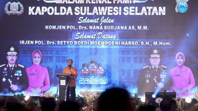 Hadiri Malam Kenal Pamit Kapolda Sulsel, Gubernur: Bangun Sinergi Wujudkan Kamtibmas yang Aman