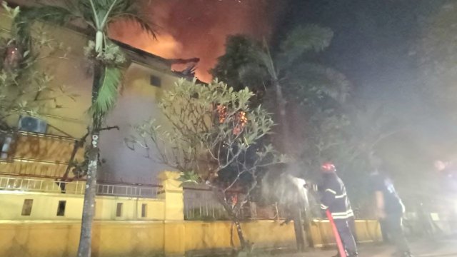 Sekolah Tahfidz Quran di Kawasan Hertasning Makassar Terbakar.