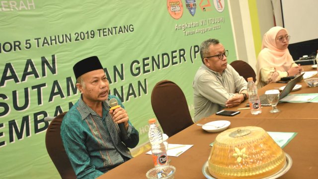 Anggota DPRD Makassar, Abdul Wahid sosialisasikan Perda Pengarustamaan Gender (PUG) dalam Pembangunan, di Hotel Maxone, Jalan Taman Makam Pahlawan, Rabu (31/5/2023).