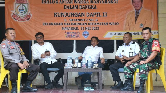 Anggota DPRD Makassar, Abdul Wahab Tahir melaksanakan Kunjungan Daerah Pemilihan (Kundapil) di Kecamatan Wajo dan Tallo, pada Rabu (31/5/2023).