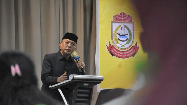 Anggota DPRD Makassar, Abdul Wahab Tahir sosialisasikan Perda Penyelenggaraan Pendidikan, di Hotel Royal Bay, Jl Sultan Hasanuddin, Rabu (7/6/2023).