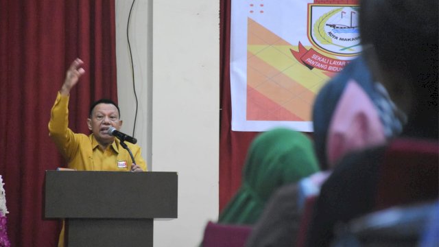 Anggota DPRD Makassar, HM Yunus sosialisasikan Perda Penyelenggaraan Bantuan Hukum, di Hotel Marina, Jl Andalas, Rabu (14/6/2023).