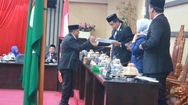 Rapat Paripurna Laporan Keterangan Pertanggungjawaban (LKPJ) Wali Kota Makassar Tahun Anggaran 2022, Rabu (14/6/2023).