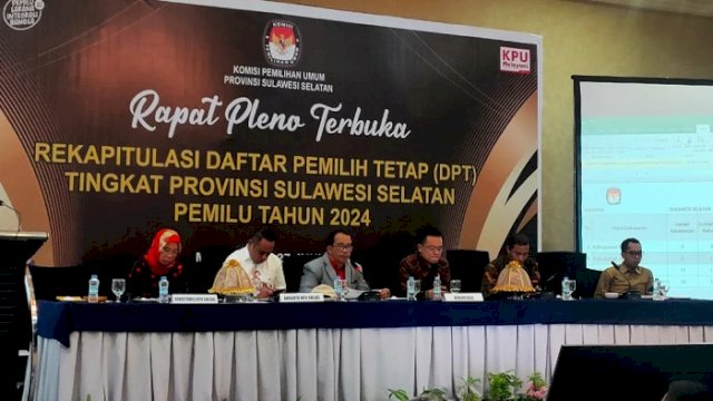 DPT Pemilu 2024 di Sulsel Mencapai 6.670.582 Pemilih