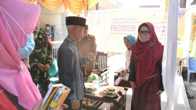 Anggota DPRD Kota Makassar, Apiaty K Amin Syam melakukan reses di Jalan BTN Minasa Upa Blok L19 Nomor 2 RT 005 RW 014, Kelurahan Minasa Upa, Kecamatan Rappocini, Senin (31/7/2023).