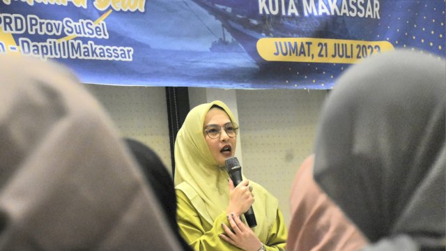 Anggota DPRD Makassar, Andi Rachmatika Dewi menggelar Pelaksanaan Pengawasan APBD di Kelurahan Maricaya, Kecamatan Makassar, Jumat (21/7/2023).
