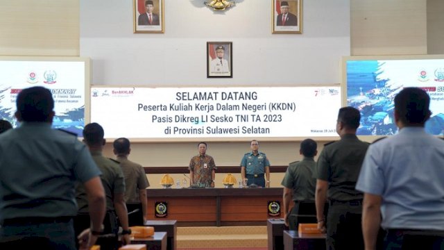 Diterima Pj Sekda, Pemprov Sulsel Sambut Baik Kunjungan KKDN Pasis Dikreg Sesko TNI