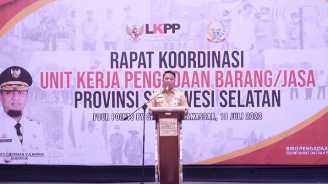 Pj Sekretaris Daerah Provinsi Sulawesi Selatan Andi Darmawan Bintang.