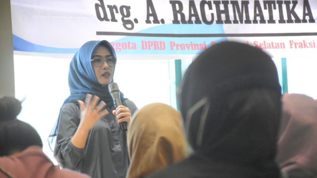 Ketua Komisi D DPRD Sulsel, Andi Rachmatika Dewi menggelar Pengawasan Penyelenggaraan Pemerintahan Daerah, Monitoring Anggaran Pendapatan Belanja Daerah (APBD) Provinsi Sulsel, di Kedai Papa Ong, Rabu (30/8/2023).