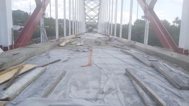 Jembatan Pacongkang di Kabupaten Soppeng segera diresmikan.