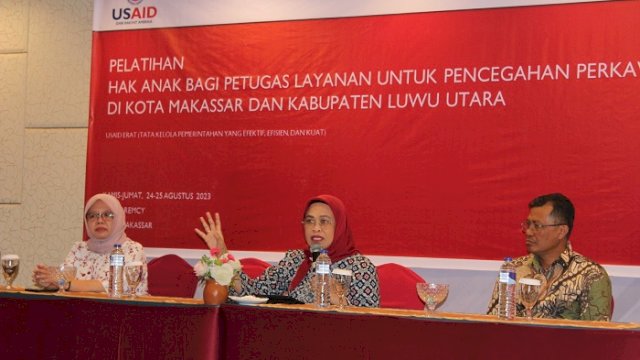 DPPPA Dalduk KB Sulsel – USAID ERAT Gelar Pelatihan Petugas Layanan untuk Cegah Perkawinan Anak
