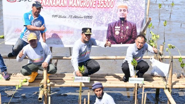 Pemprov Masif Tanam Mangrove di Wilayah Pesisir Sulsel di Era Gubernur Andi Sudirman