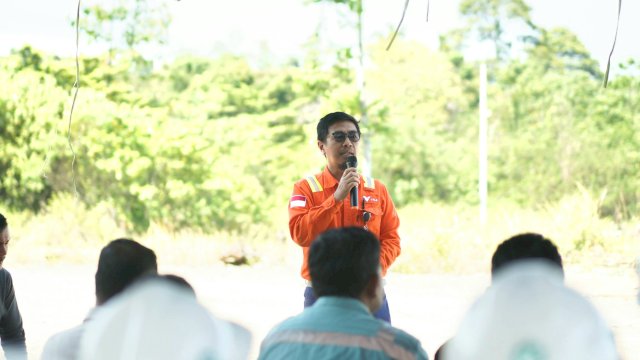 PT Vale meletakkan batu pertama Proyek Instalasi Air Bersih Mahalona dan Jembatan Lampesue. Seremoni berlangsung di Desa Mahalona, Kecamatan Towuti, Luwu Timur, Senin (25/9/2023). 