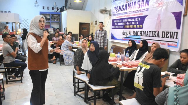 Ketua Komisi D DPRD Sulsel, Andi Rachmatika Dewi menggelar Pengawasan Penyelenggaraan Pemerintahan Daerah, Monitoring APBD Pemprov Sulsel, di Kelurahan Suangga, Kecamatan Tallo, Kamis (31/8/2023).