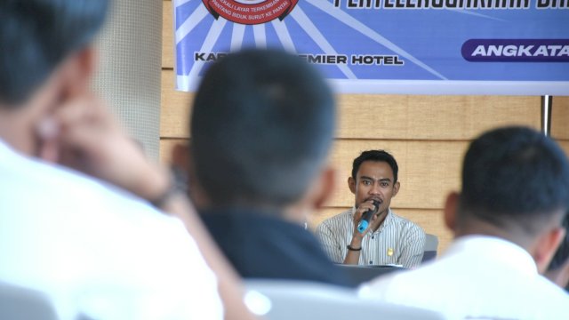 Anggota DPRD Makassar, Sahruddin Said sosialisasikan Perda Penyelenggaraan Bantuan Hukum, di Hotel Karebosi Premier, Jl Jenderal M Jusuf, Jumat (29/9/2023).
