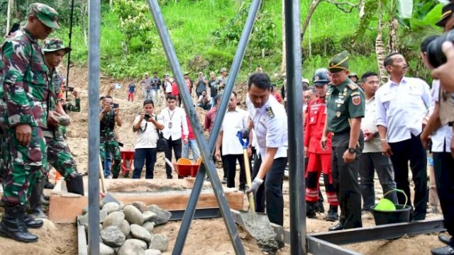 Jembatan Gantung Penghubung 2 Kecamatan Dibangun di Sinjai