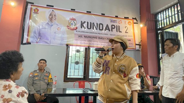 Anggota DPRD Makassar, Nunung Dasniar melaksanakan Kunjungan Dapil, di Jalan Bakung 3, Kelurahan Bakung, Kecamatan Biringkanaya, Kota Makassar, Rabu (11/10/2023).