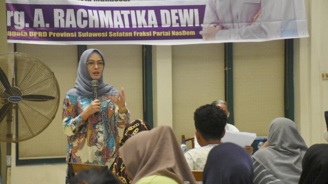 Ketua Komisi D DPRD Sulsel, Andi Rachmatika Dewi melaksanakan Monitoring APBD, di Kelurahan Maricayya, Kecamatan Makassar, Minggu (22/10/2023).