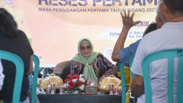 Anggota DPRD Makassar, Apiaty Amin Syam serap aspirasi warga Kelurahan Pisang Selatan, Kecamatan Ujung Pandang, Senin (30/10/2023).