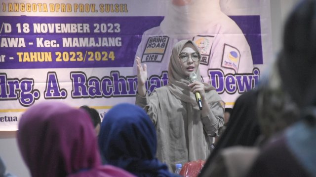 Ketua Komisi D DPRD Sulsel, Andi Rachmatika Dewi serap aspirasi warga Kelurahan Sambung Jawa, Kecamatan Mamajang, Jumat (17/11/2023).